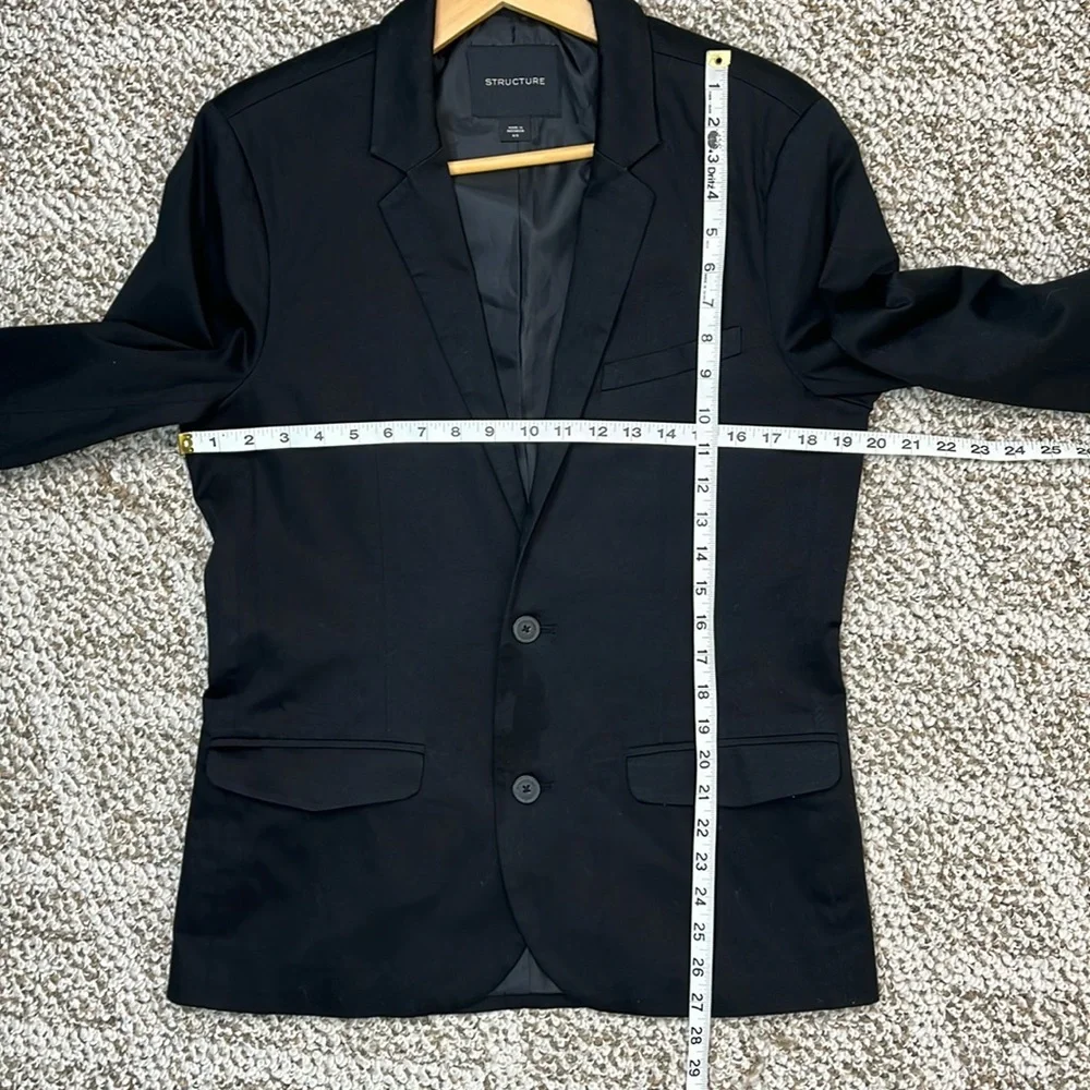 STRUCTURE BLAZER CASUAL TWO BUTTON COTTON SPANDEX LINED MENS SIZE SMALL